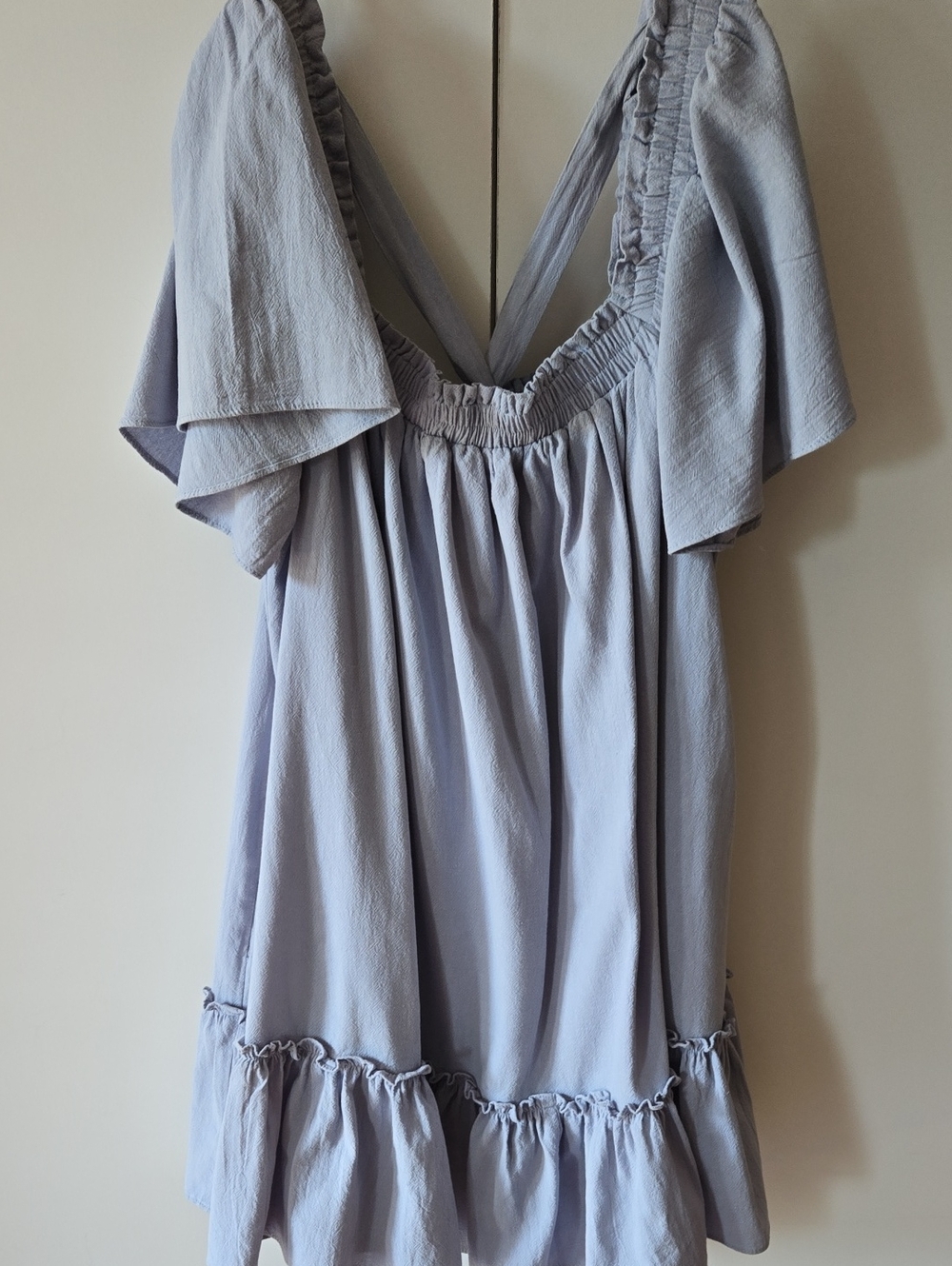 Mustard Seed Light Lavender Ruffle Sleeve Dress